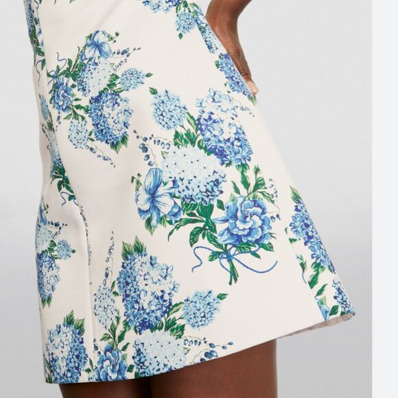 Emilia Wickstead Theoni Dress Blue Hydrangea - Picture 3 of 5